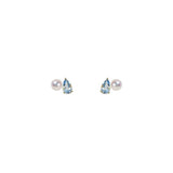 Stellar Aquamarine Akoya Pearl Earrings