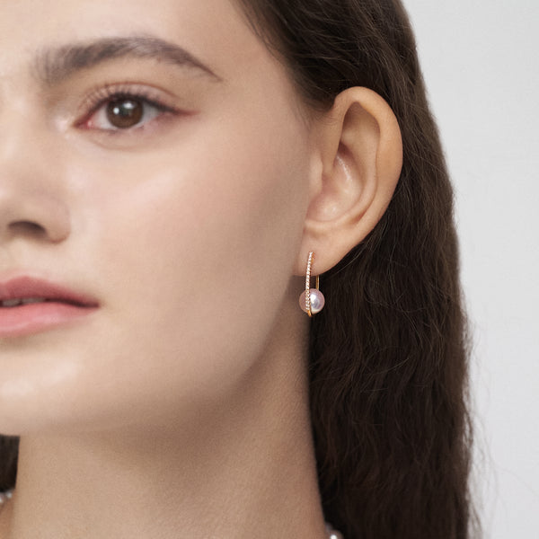 映照珍珠耳環 Aurora Akoya Pearl Earrings