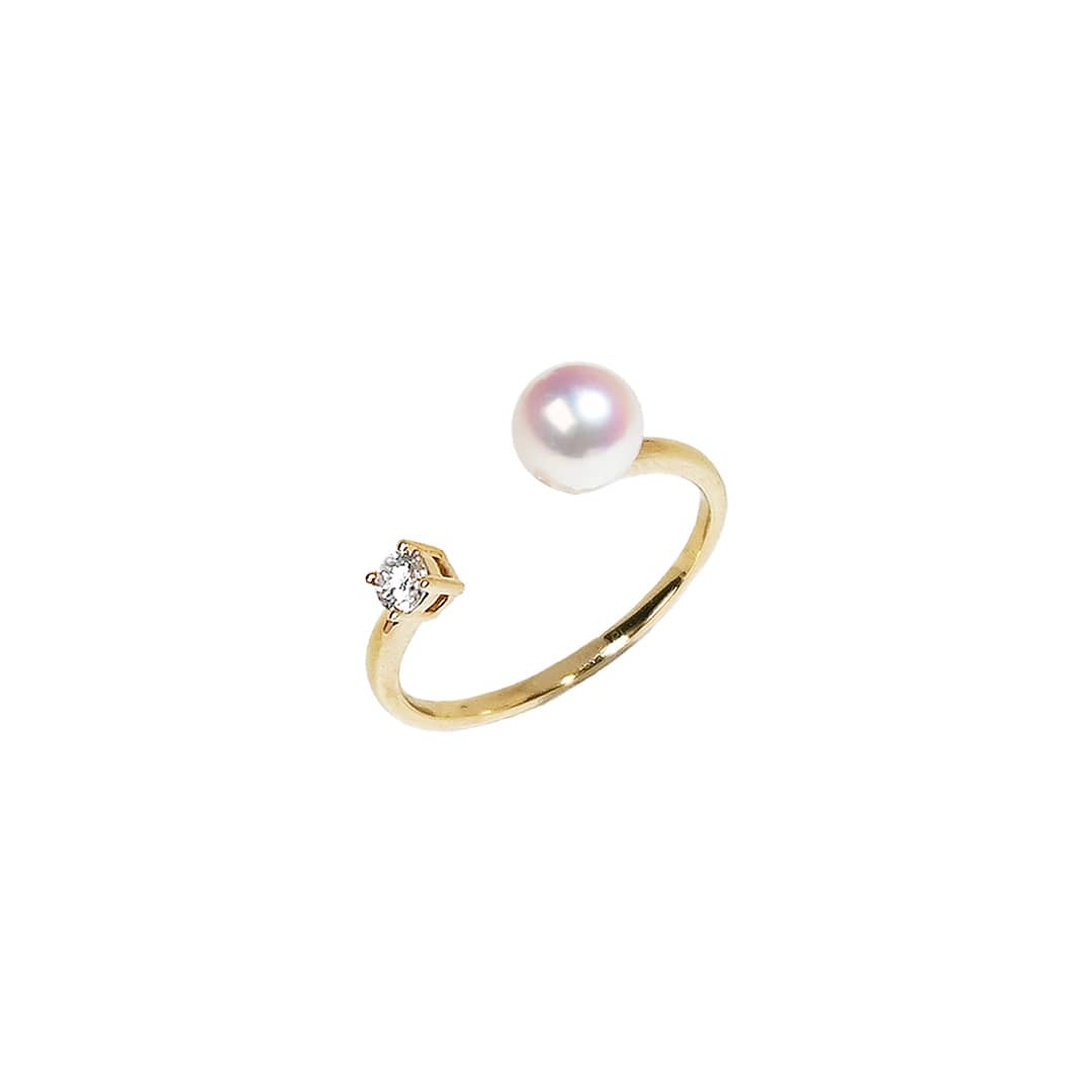 初心珍珠戒指 Chloe Heart Akoya Pearl Ring