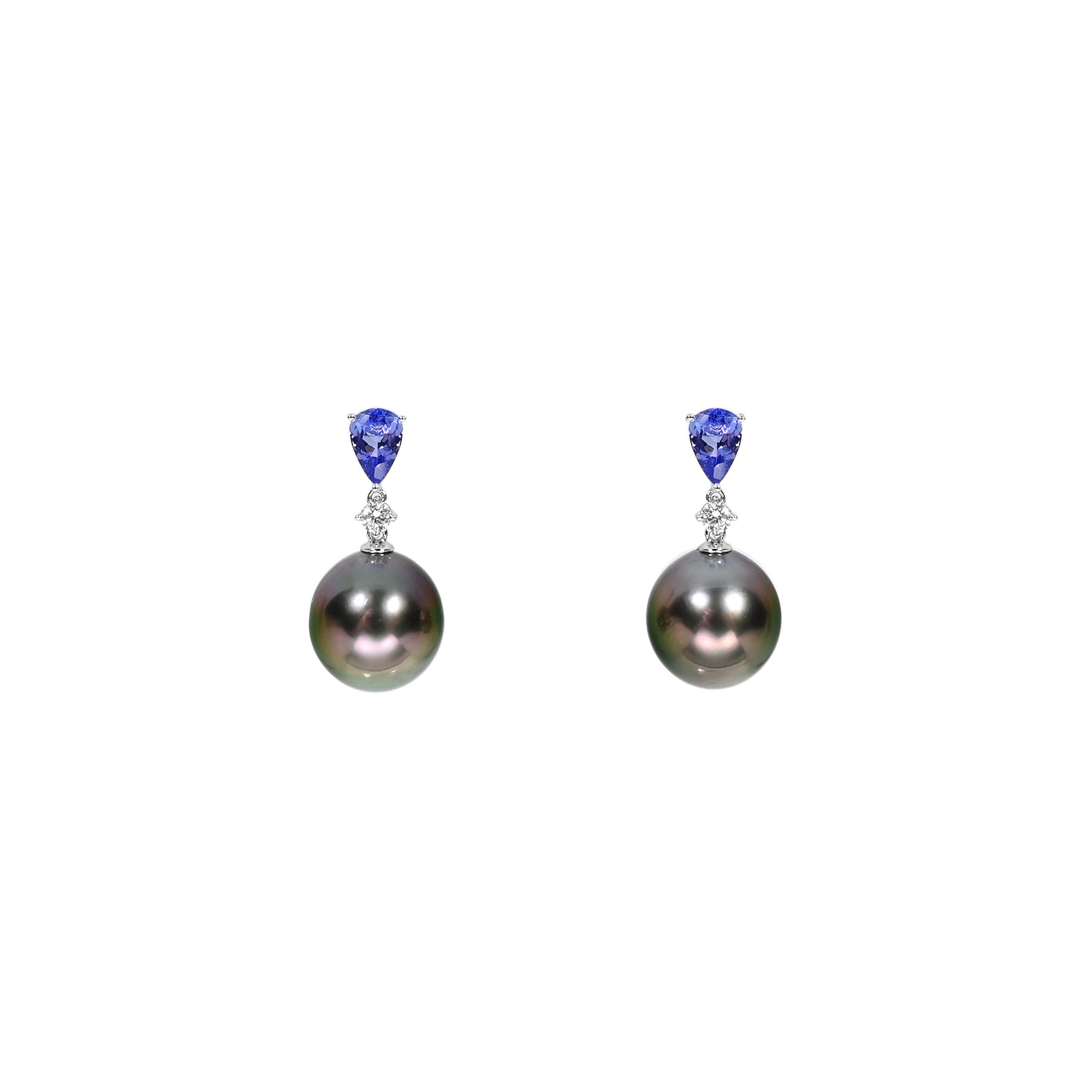 午夜黑珍珠耳環 MIDNIGHT TAHITIAN PEARL EARRINGS