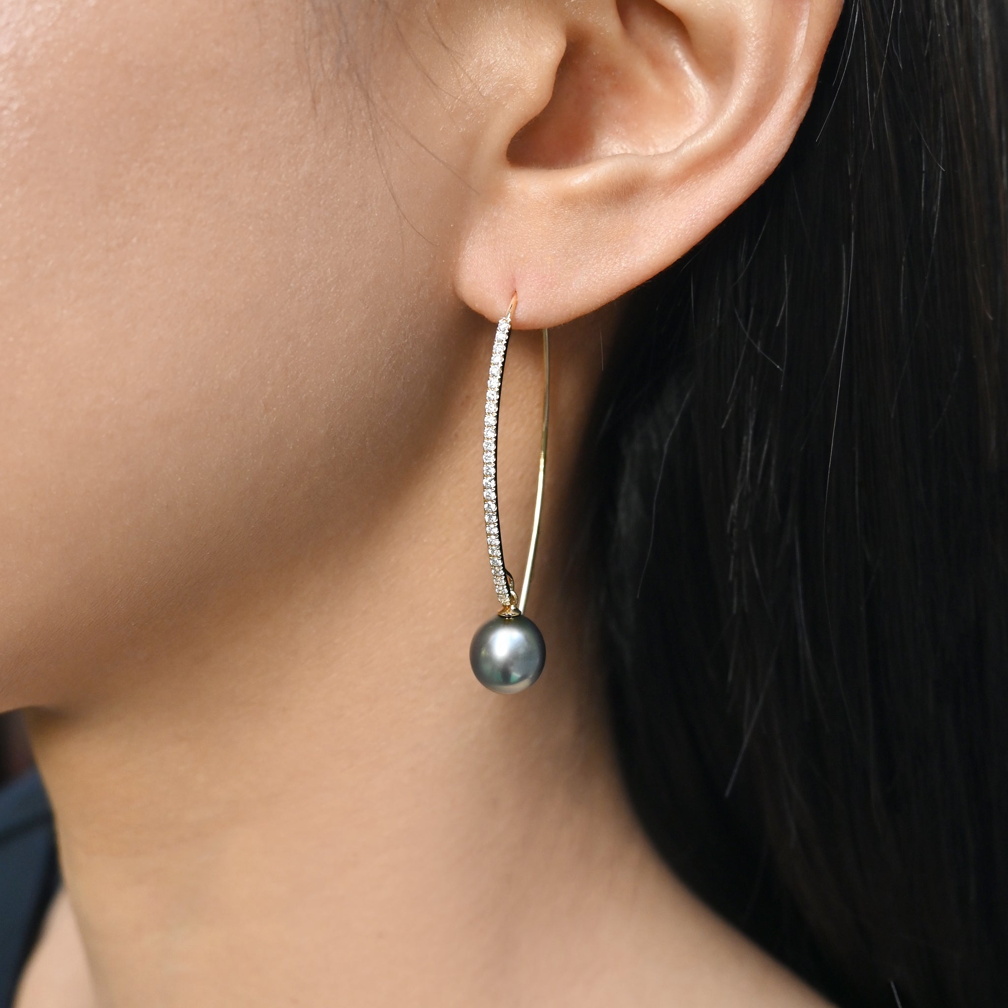 星夜黑珍珠耳環 ÉTOILE TAHITIAN PEARL EARRINGS