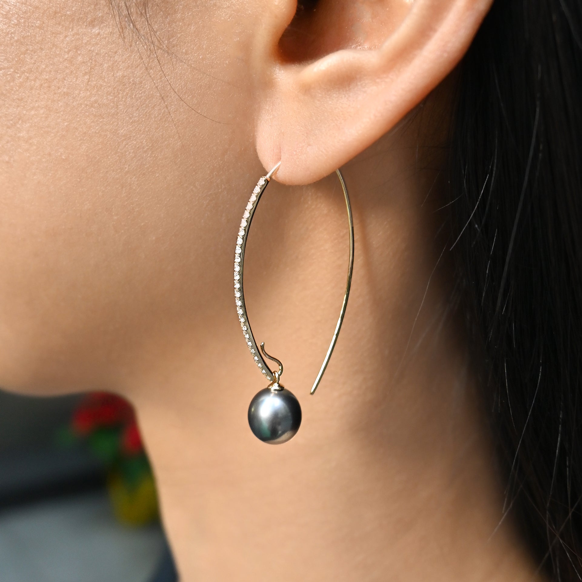 星夜黑珍珠耳環 ÉTOILE TAHITIAN PEARL EARRINGS