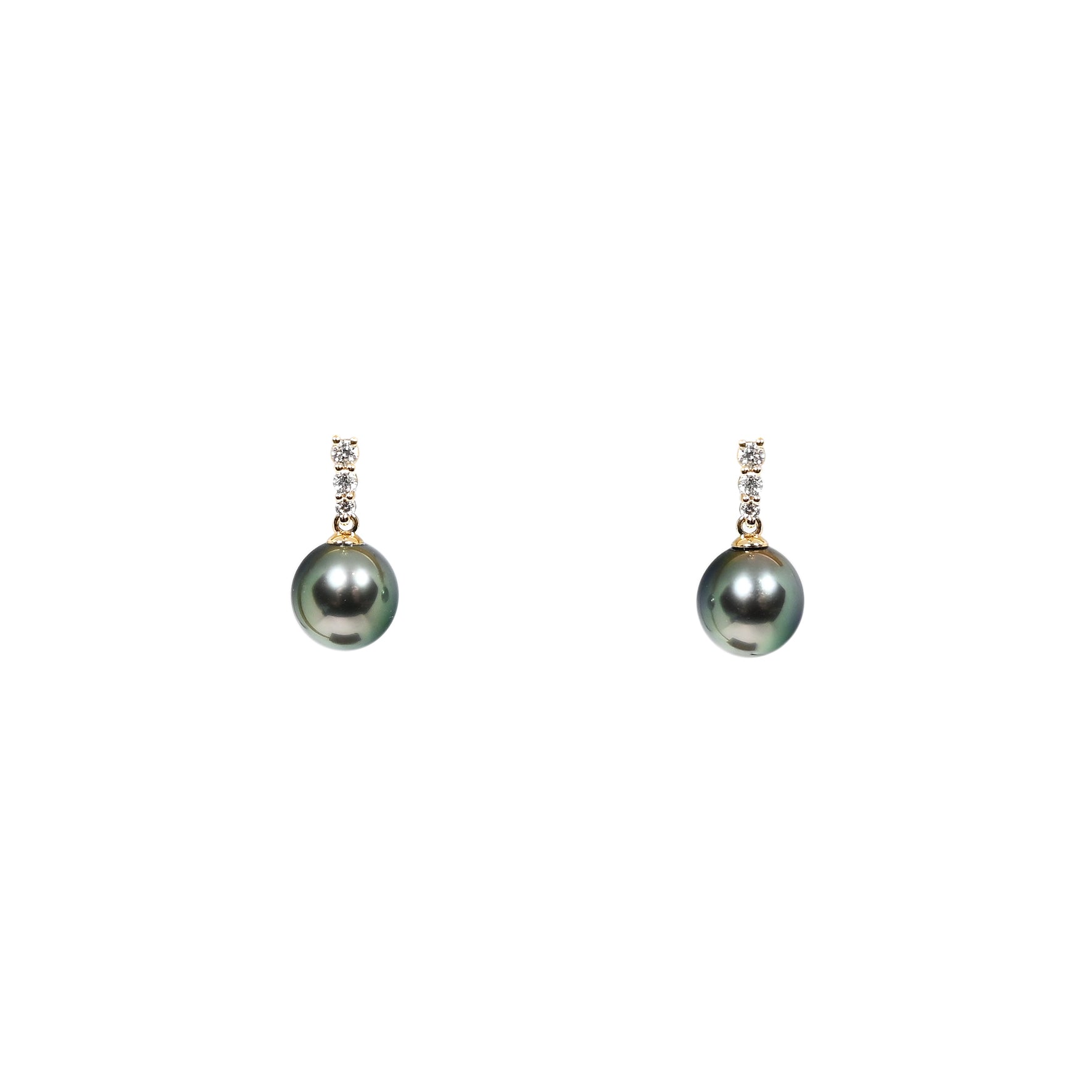 Meteor Tahitian Pearl Diamond Earrings