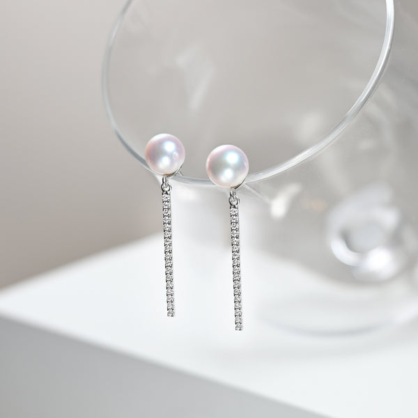 曙光珍珠鑽石耳環 Twilight Pearl Diamond Earrings