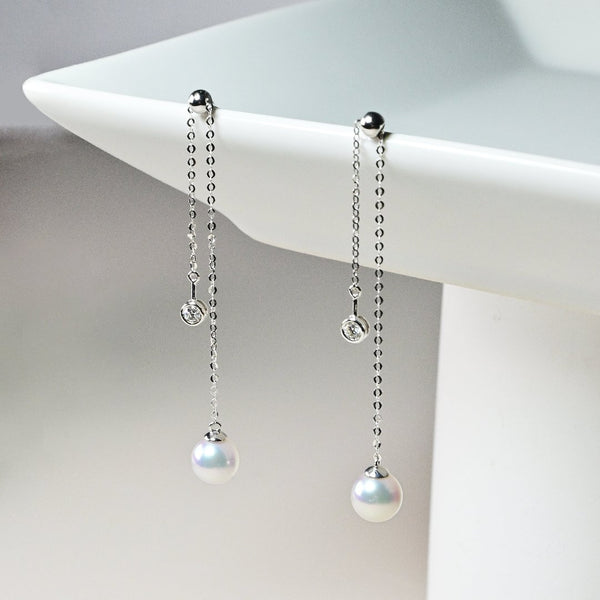 相遇珍珠鑽石耳環 Destiny Akoya Pearl Diamond Earrings