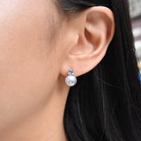 海洋之夢海藍寶珍珠耳環 Blue Horizon Akoya Pearl Earrings