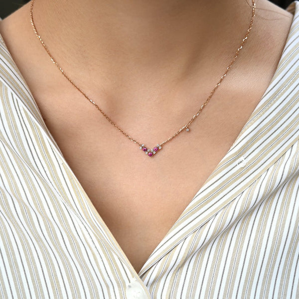 典藏紅寶鑽石項鍊 Rosie Ruby Diamond Necklace