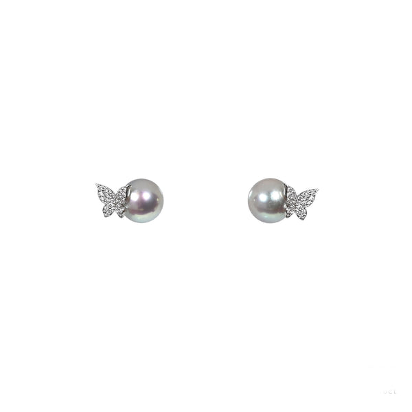 蝶曦珍珠鑽石耳環 Vive Akoya Pearl Diamond Earrings