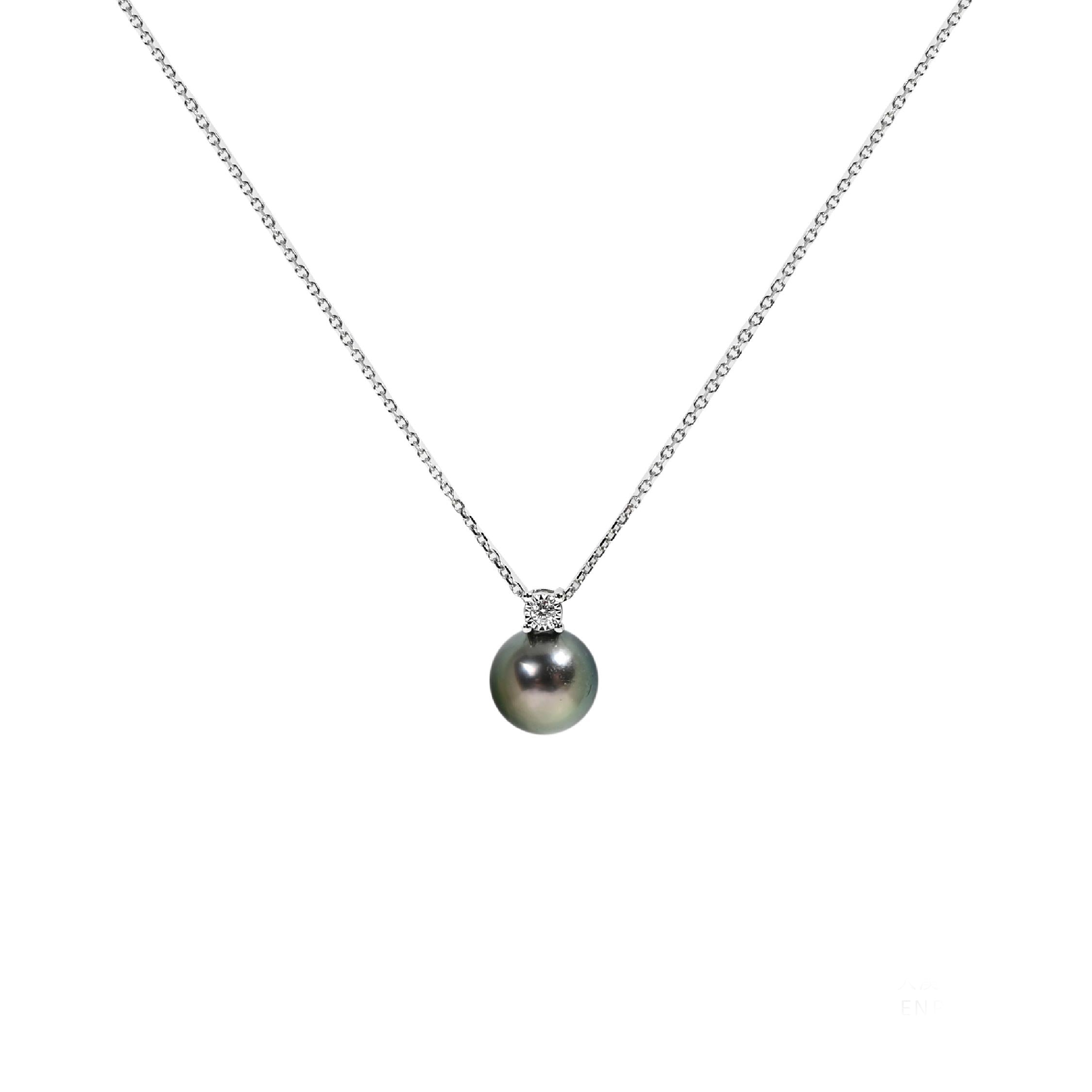 黛曜黑珍珠耳環Ebony Tahitian Pearl Necklace