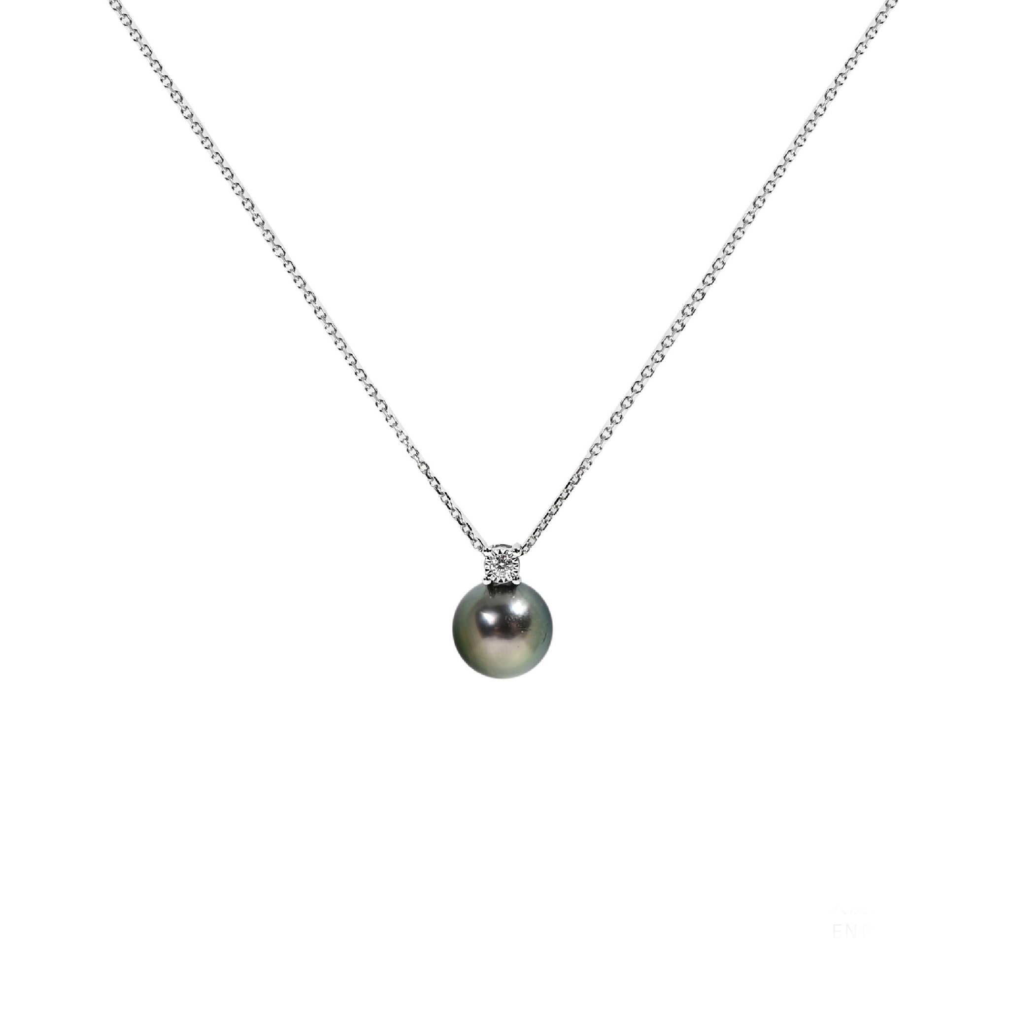 黛曜黑珍珠耳環Ebony Tahitian Pearl Necklace