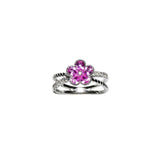 花霞粉剛鑽石戒指Flora Pink Sapphire Diamond Ring