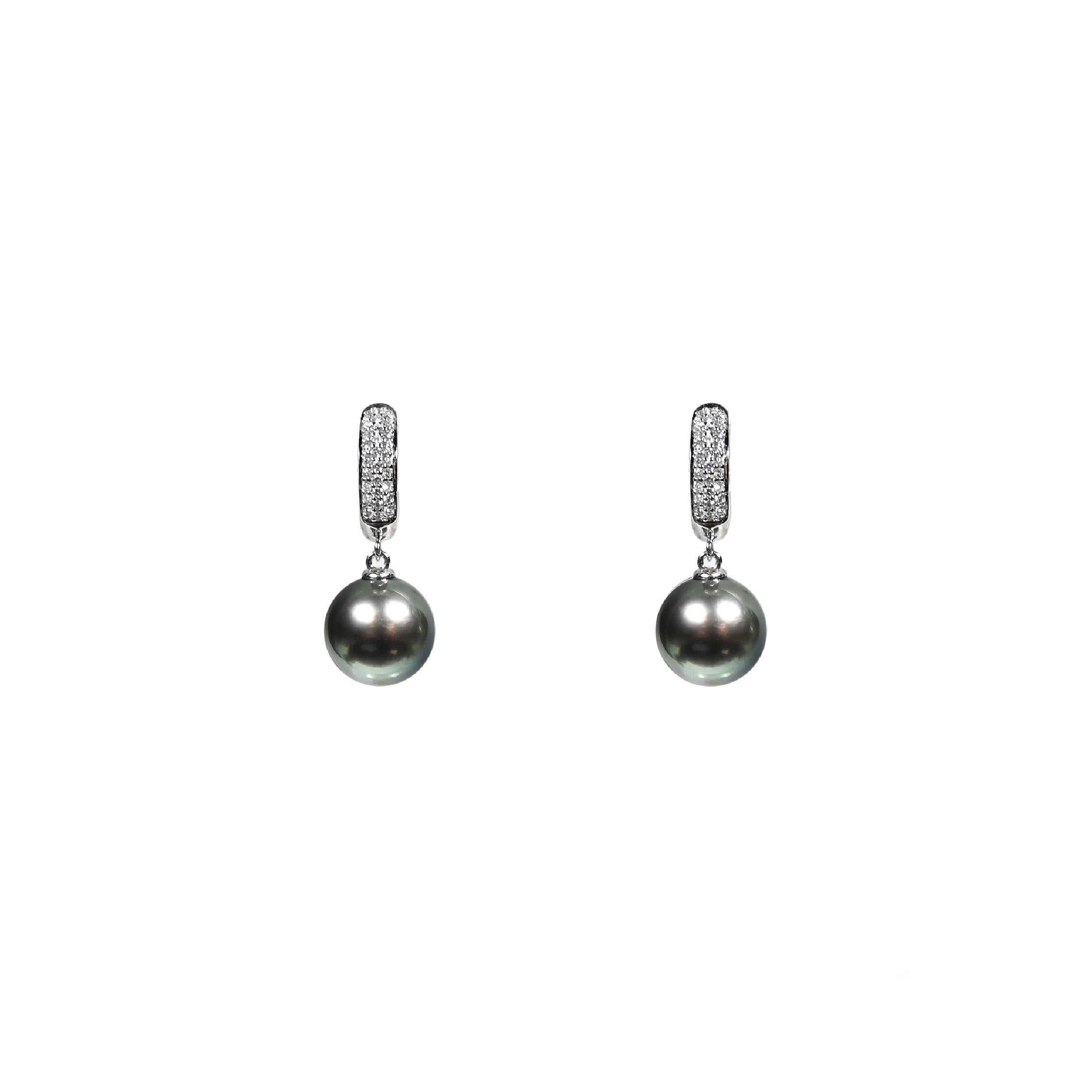 黑耀黑珍珠耳環Shine Tahitian Pearl Earrings