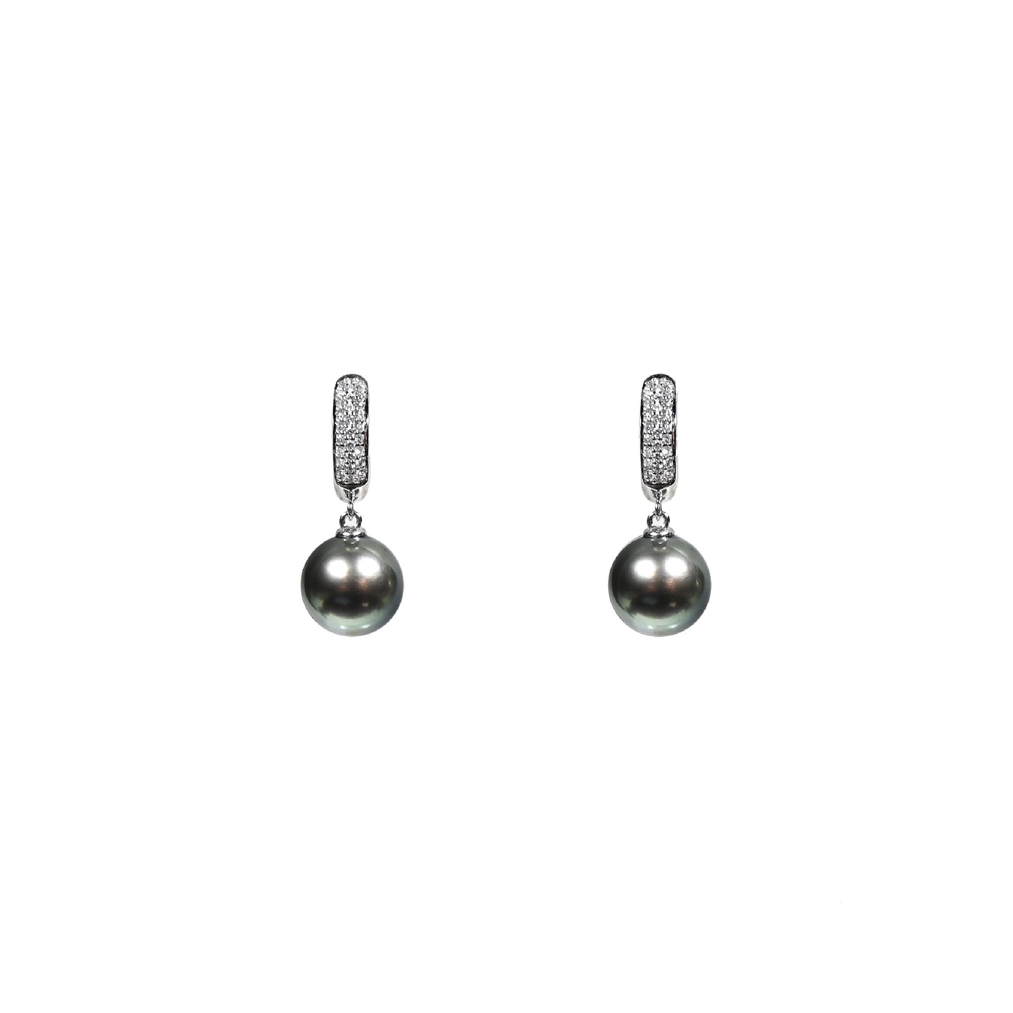 黑耀黑珍珠耳環Shine Tahitian Pearl Earrings